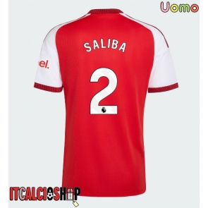 Arsenal William Saliba #2 Prima Maglia 2026-27 Manica Corta